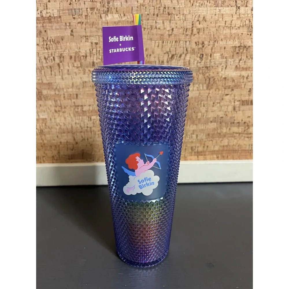 Starbucks Sofie Birkin Pride 2024 Rainbow Bling Venti Studded Cold Cup‎ Tumbler